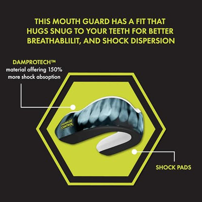 DAMAGE CONTROL Extreme Impact Sports Mouth Guard w/Case – X-Ray - color: X-ray, size: Adult