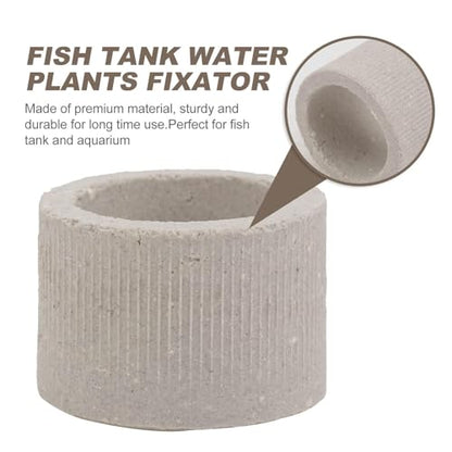 Ceramic Plant Weights - Aquatic Plants Fixed Ring Set, Anti-Floating Ring Aquarium Plants | Anti-Floating Water Plant Anchor Weights Pot, Aquarium Plant Stabilizer for Fish Tank Accessories