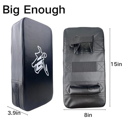 TLBTEK Taekwondo Kick Shield - Muay Thai MMA Karate Kickboxing Training Pads - Curved Leather Strike Shield