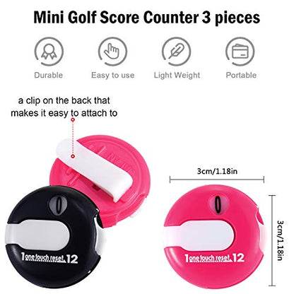 Frienda Golf Score Counter with One Touch Reset - color: Red, White, Black