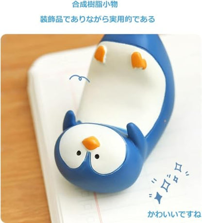 Smartphone Stand, Penguin, Aquarium Series, Tabletop, Stand, Smartphone Stand, Anti-Slip, Compact, Memo Holder, Resin Crafts, Valentine's Day, Christmas Present (Penguin)