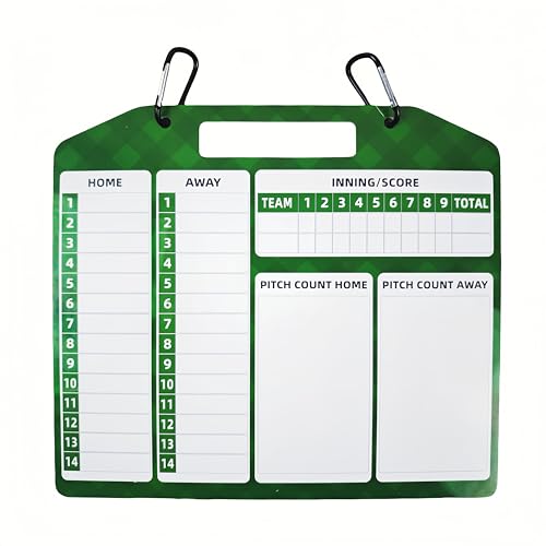 XICHENGSHIDAI Magnetic Baseball Lineup Board, 30 Lineup Cards for Dugout