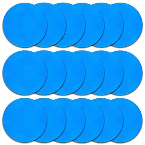Poly Spots Spot Markers 9 Inch Multicolor Floor Dots | Non Slip Poly Dots for Gym Floor, Ideal for Sports Training, Agility Drills, Football and Dance Studio Markers - style: 18Pcs Blue