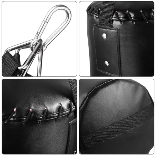 Aoneky Leather Unfilled Punching Bag for Beginners - Karate Kicking Bag, Small Hanging Boxing Bag, Mini Kickboxing Bag