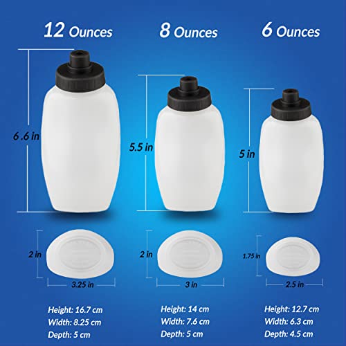Fitletic Running Water Bottle Pair 6, 8, 12 Oz (V2) | Replacement Bottle | Hydration Bottle - size: 12 Ounces