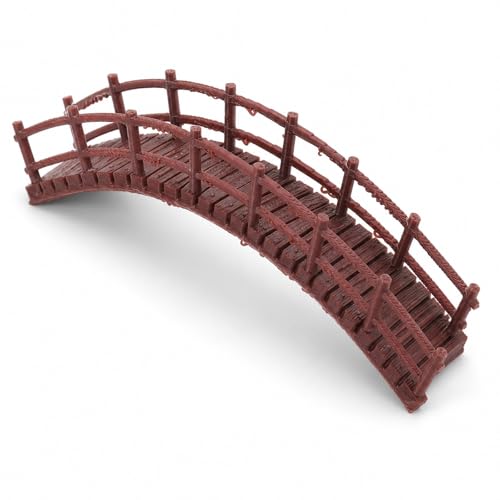 LOGOFUN Miniature Arch Bridge Plastic Chinese Bonsai Bridge Model | Plastic bridge model decorates bonsai pots, micro landscapes, fish tanks and garden craft scenes.