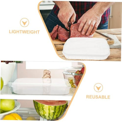 GALPADA 6pcs Food Storage Containers with Soft Lids, Non-stick Bottom Airtight Fridge Boxes for Bacon, Fish, and Cheese Preservation, Reusable Refrigerator Organizer Set for Cold Food