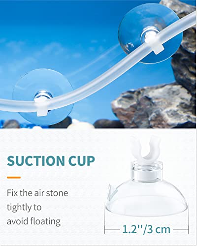 Pawfly 8 Inch Air Stone Grey Mineral Bubble Stone Bar Diffuser Bubbler Airstones for Air Pump, Aquarium, and Fish Tank