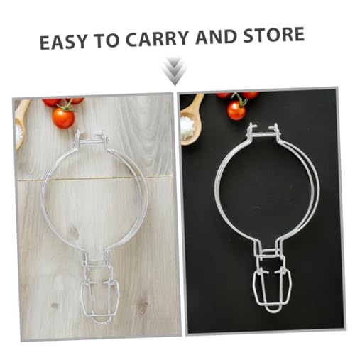 Tofficu 2pcs Stainless Steel Spring Sealing Clips for Glass Jars 93mm Wire Buckles Food Preservation Airtight Seal for Kitchen Canning and Storage