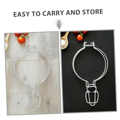 Tofficu 2pcs Stainless Steel Spring Sealing Clips for Glass Jars 93mm Wire Buckles Food Preservation Airtight Seal for Kitchen Canning and Storage