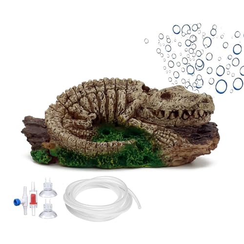 Aquarium Air Bubbler Decorations,Air Bubbler Decor Ornament for Fish Tank (Dinosaur)
