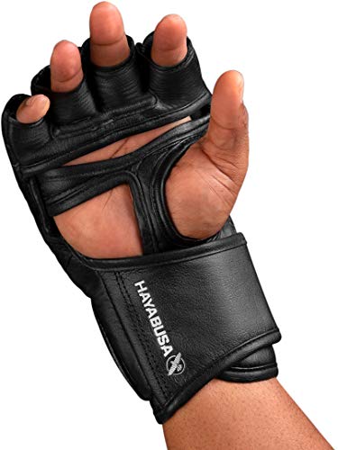 Hayabusa T3 4oz Pro Style MMA Gloves for Men and Women - color: Black, size: Medium