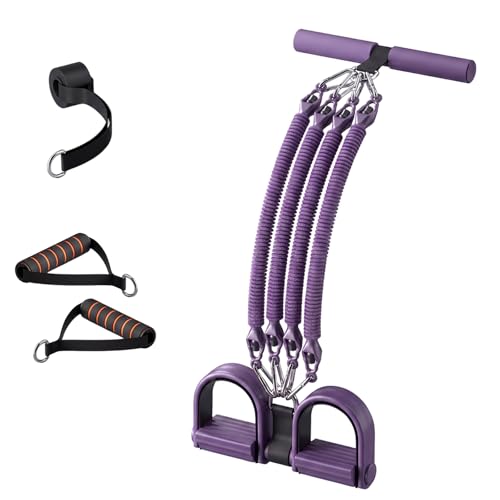 Pedal Resistance Band with Handle, 2026 Upgrade Multifunction Pedal Resistance Band, Elastic Pull Rope for Abs, Legs, Glutes, Arms, Waist