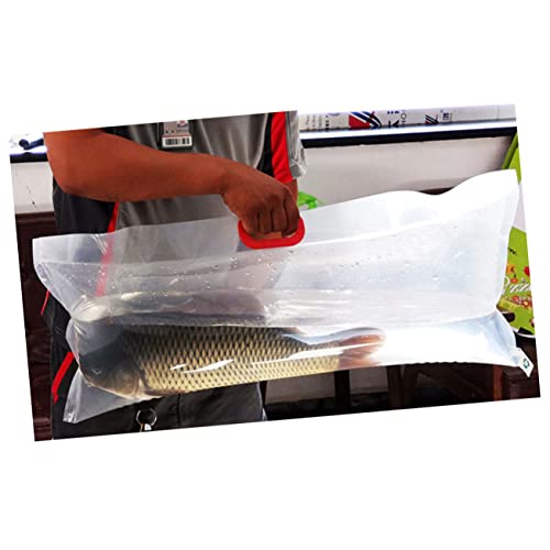 4pcs Oxygen Filling Live Fish Packing Bags Sturdy Seafood Carry-out Pouches for Fresh Fish and Shrimp Heavy-duty Plastic Bags for Supermarket and Home Use