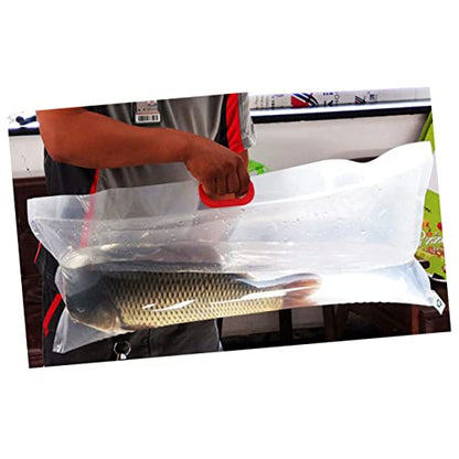 4pcs Oxygen Filling Live Fish Packing Bags Sturdy Seafood Carry-out Pouches for Fresh Fish and Shrimp Heavy-duty Plastic Bags for Supermarket and Home Use