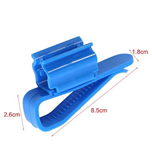 2Pcs Hose Holder, Multifunction Plastic Adjustable Fish Tank Mounting Clip, Clip Water Pipe Tube Clamp Hose Holder Blue