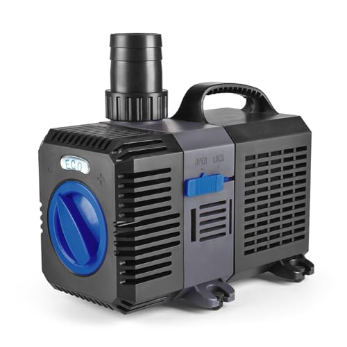 Flexzion Submersible Aquarium Water Pump 1200GPH - High FQ Ultra-Quiet Adjustable Flow Fish Pond Pump for Fresh & Saltwater Tanks, Hydroponics & Outdoor Fountains with Nozzle Set - size: 1200GPH