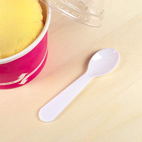 Karat U2450W 2.9" PS Disposable Tasting Spoon, White (Pack of 4000)