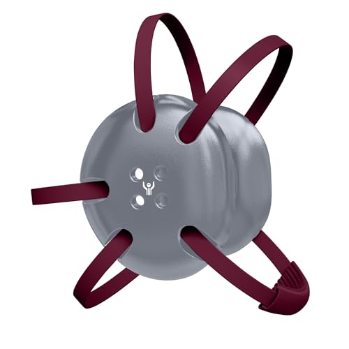 | Wrestling Classic Headgear | Earguard Adult Grappling Head Gear | Adjustable Ear Guards Maroon Straps - style: Silver w/ Maroon Straps