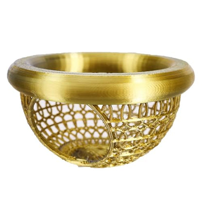3D Printed Betta Fish Hammock, Floating Betta Hide & Shrimp Cave, Feeding Ring & Resting Spot for Betta Fishes, Fish Hideout for Aquarium - color: Gold Silver