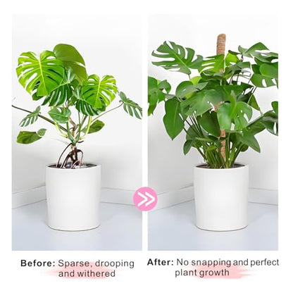 GUIDOT 2 Pack Moss Pole Monstera Plant Support with Repotting Mat, 28 Inch Plant Support Stakes, Plant Sticks Support Tall for Indoor Potted Climbing Plants, Pothos, Philodendron