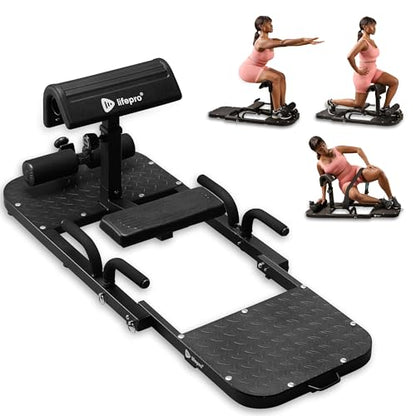Lifepro GluteBlast Hip Thrust Machine – Foldable, Home Gym, 220 lb Cap - style: Gluteblast