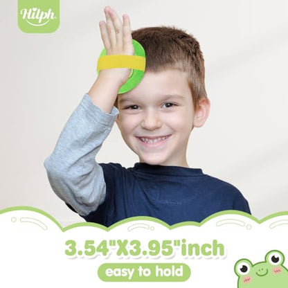 Hilph Kids Ice Packs, 3 Cute Frog Ice Packs with Cover & Handheld Straps - style: D-3 Sleeve Frogs