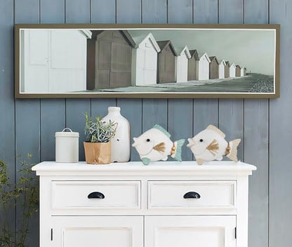 SAILINGSTORY Wooden Fish Decor Coastal Beach Decoration for Home Lake House Decor Set of 2 Pack