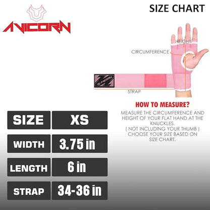 Kids Boxing Handwraps Kids Fist Protector Inner Gel Gloves Quick Wraps for Punching Great for MMA Training - color: Pink