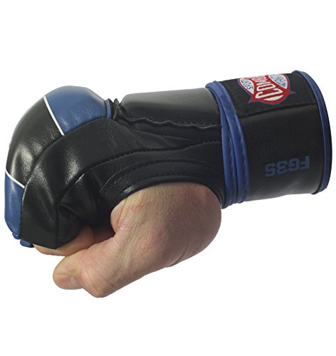 Combat Sports Pro Style Grappling MMA Gloves - color: Blue, size: Youth Medium