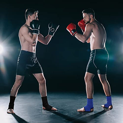 Geyoga 2 Pairs Muay Thai Ankle Support Compression, L - color: Black, Blue, size: L