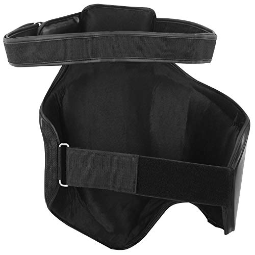 Kickboxing Thigh Pads Training Kick Muay Thai Leg Protector Guard (BLK/White, Pair)