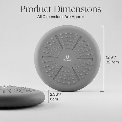 Tumaz Wobble Cushion Wiggle Seat Core Balance Disc with Pump - color: 12. Grey