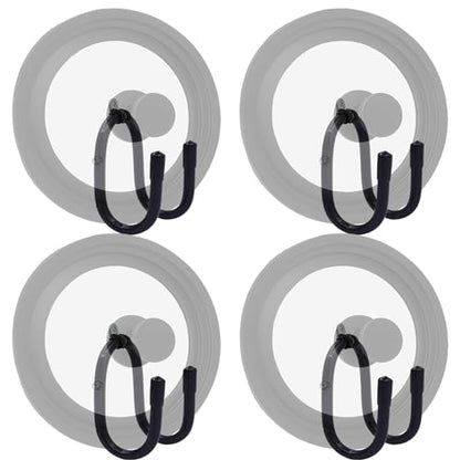 Set of 4 Pan Pot Lid Holders, Self-Adhesive Cabinet/Wall Mount Storage Organizer, Suitable for Lids Up to 11 Inches, Rust Resistant