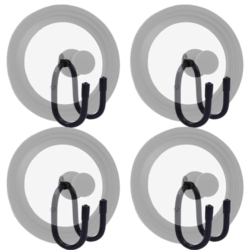 Set of 4 Pan Pot Lid Holders, Self-Adhesive Cabinet/Wall Mount Storage Organizer, Suitable for Lids Up to 11 Inches, Rust Resistant