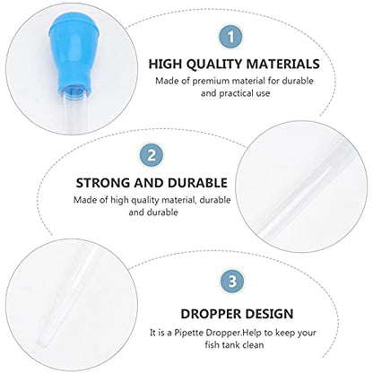 VILLCASE Fish Tank Water Changer Aquarium Droppers, Aquarium Clean Pipette Dropper, Manual Fish Tank Cleaner Coral Feeder Cleaning Waste Changer Pipette Tool,