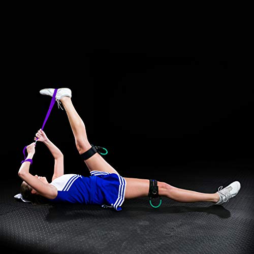 Cheer Kinetic Bands – Leg Strengthening Resistance Bands for Cheerleaders - style: Purple Level 1