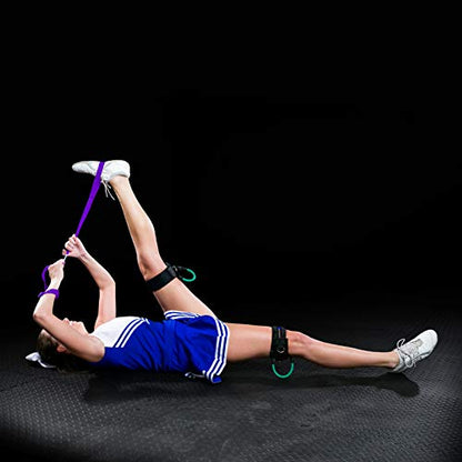 Cheer Kinetic Bands – Leg Strengthening Resistance Bands for Cheerleaders - style: Purple Level 1