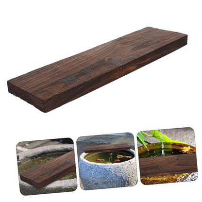 Cabilock Natural Wood Board Aquarium Decor Charred Wood Prop for Fish Tank Decoration Safe for Versatile Miniature Landscape Accent Aquatic Environment