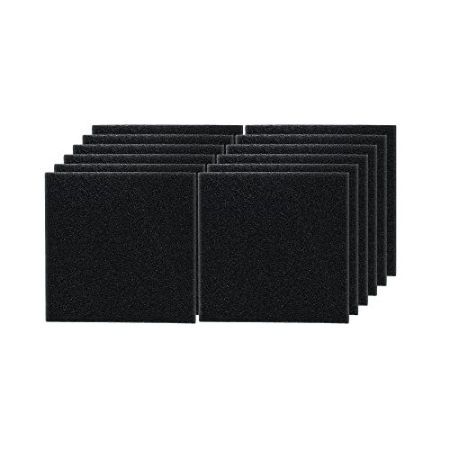 12 Pieces Fish Tank 9 x 9 x 1 Inch Filter Foam Sponges, Aquarium Bio Sponge Sheet Filter Media Pad, Cut-to-Size Foam for Fish Tank