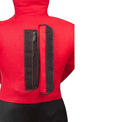 DALLX Kids Grappling Dummy for Fitness Training Practice Wrestling Judo Karate MMA Punching Dummy for Kids Jiu-Jitsu - UNFILLED - color: Red