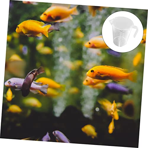 Hemobllo 1Pc Thickened Aquarium Scale Measuring Cup Liquid Water Changing Cup for Fish Feeding Construction with Spout for Accurate Measurement for Home