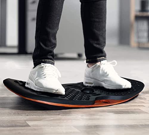 Standing Desk Anti fatigue Balance Board standing desk mat wobble board Rocker Board Comfort Mat for Office (Large Size)