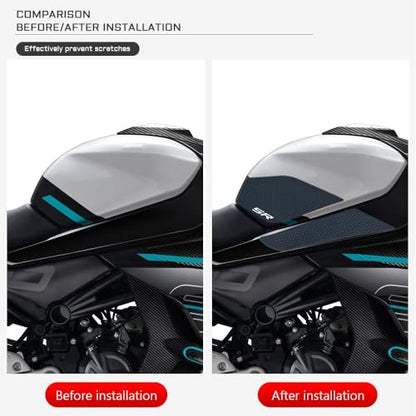for CFMOTO CF Moto 450SR SR450 450 SR 2023 - Motorcycle Side Fuel Tank pad Tank Pads Protector Stickers Decal Gas Knee Grip Traction Pad 450SR 2024 tankpad Black