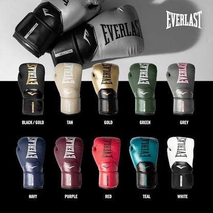 Everlast Elite 2 Boxing Gloves - color: Grey/Pink, size: 8 oz