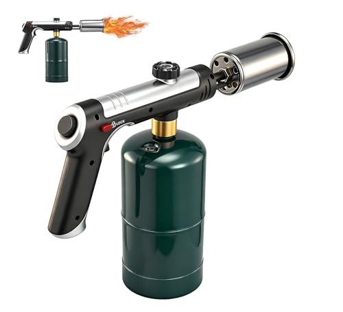 SAKER High-Power Propane Torch Gun, 3272°F Adjustable Propane Torch Lighter for Grill, Fire Starter, Cooking & Soldering(Propane Gas Not Included) (1 SET)