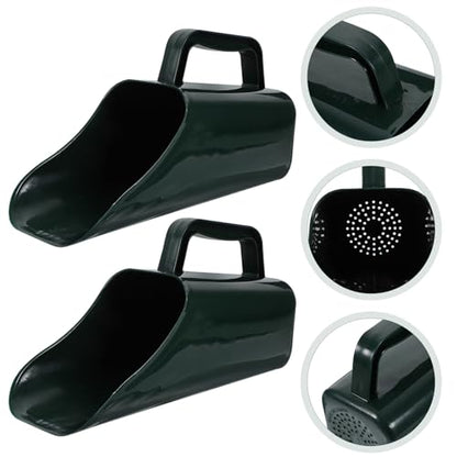 DOITOOL Aquarium Sand Shovel and Fish Tank Cleaner Scoop, 2pcs Plastic Sediment Cleaning Shovel Set with Drainage Holes for Gravel Substrate Maintenance in Aquariums and Fish Tanks