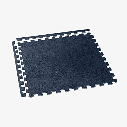We Sell Mats 3/8 Inch Thick Interlocking Foam Carpet Tiles Durable Carpet Squares Anti Fatigue Support for Home Office or Classroom Use - color: Charcoal Gray, style: 16 Square Feet (4 Tiles)