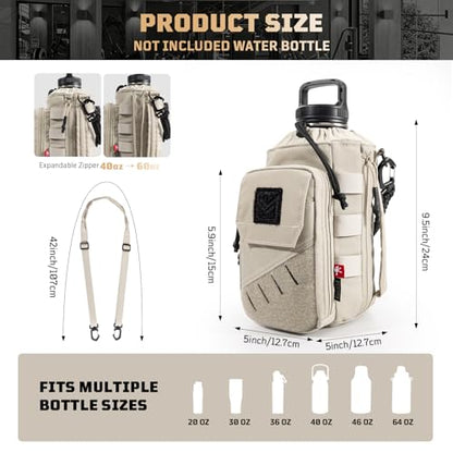 1TG Tactical Magnetic Gym Bag for Men and Women, Beige - color: Beige