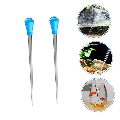 CANIGHT 2pcs Multifunctional Calibrated Liquid Droppers Premium Plastic Water-Change Tool for Fish Tank Supplies Kitchen Use and Precise Fluid Measurement